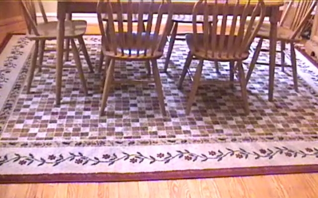 
 Dining room rugs should be cleaned regularly.